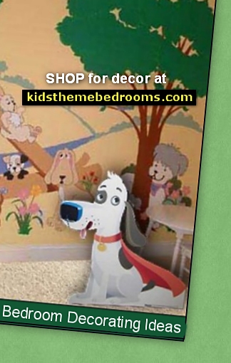 Puppy Playground Mural  decorating dog playrooms puppy bedroom ideas dog murals dog wall decals