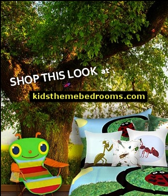 tree mural bugs bedding bugs pillows bugs critters bedding backyard bedrooms outdoor bedrooms treehouse bedroom ideas boys bedrooms outdoors