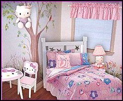 hello-kitty-theme-bedroom-decorating-hello kitty bedroom decorations