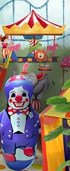 Punching clown  Circus play tent