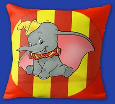 Dumbo Throw Pillow  Circus pillows circus themed accessories Carnival Theme