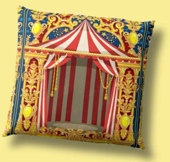 circus throw pillows Carnival Circus Floor Pillow  circus pillows novelty pillows circus carnival pillows