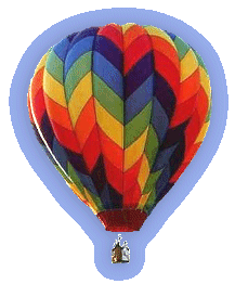 Hot air Balloon Wall Decal-rainbow