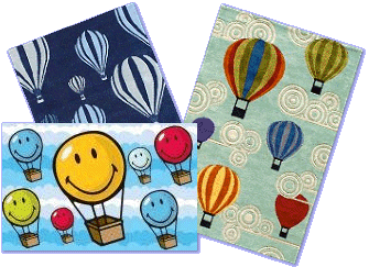 Smiley World Collection Hot Air Balloon Rug