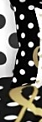 Black and White Polka Dot with Gold "M" Monogram Rectangular Pillow