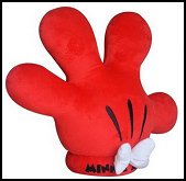 mickey mouse glove pillows
