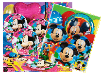 Minnie Mouse will help you celebrate your childs Ultimate birthday party!. Little Mouseketeers will be as happy as can be with this Mickey Mouse party pack. 