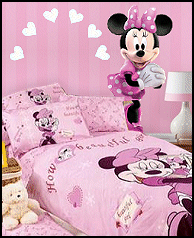 Minnie Mouse Bedding  Minnie print in pink 