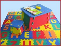 This set includes a desk and 2 chairs. safe way to teach children the alphabet, numbers and colors!! Your children will surely impress their teachers and friends! Children will love the Wonder Furniture. They will feel like their parents or older siblings as they sit at their desks to read, to play and interact with others, and drink or eat snacks. 