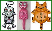 cat wall clocks - Cat got the time? He sure does, and he?s got a mouse to toy around with while he keeps that time for you! A delightful feline design that will enchant adults, and amuse children. Great tool for teaching youngsters how to tell time on their own. Mouse moves in time with the ticking. Cat bedroom decorations