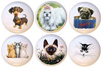 dog themed drawer knobs-cat themed drawer knobs