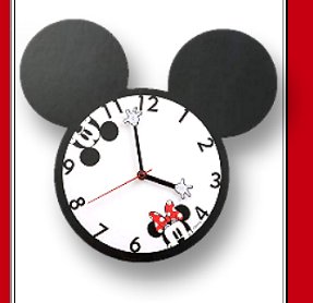 Mickey and Minnie Mouse Shaped Deco Wall Clock 