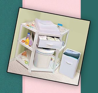 Diaper Corner Baby Changing Table  shared bedroom furniture