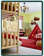 Camping Theme and Lodge Cabin Theme Room - decorating boys bedrooms bunk bed boys shared bedroom ideas
