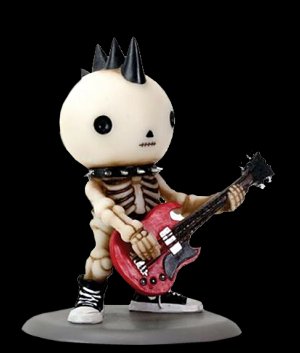 punk Rockstar Bass Guitar Figurine 