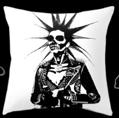 punk pillows - punk rocker throw pillows - punk bedroom decor