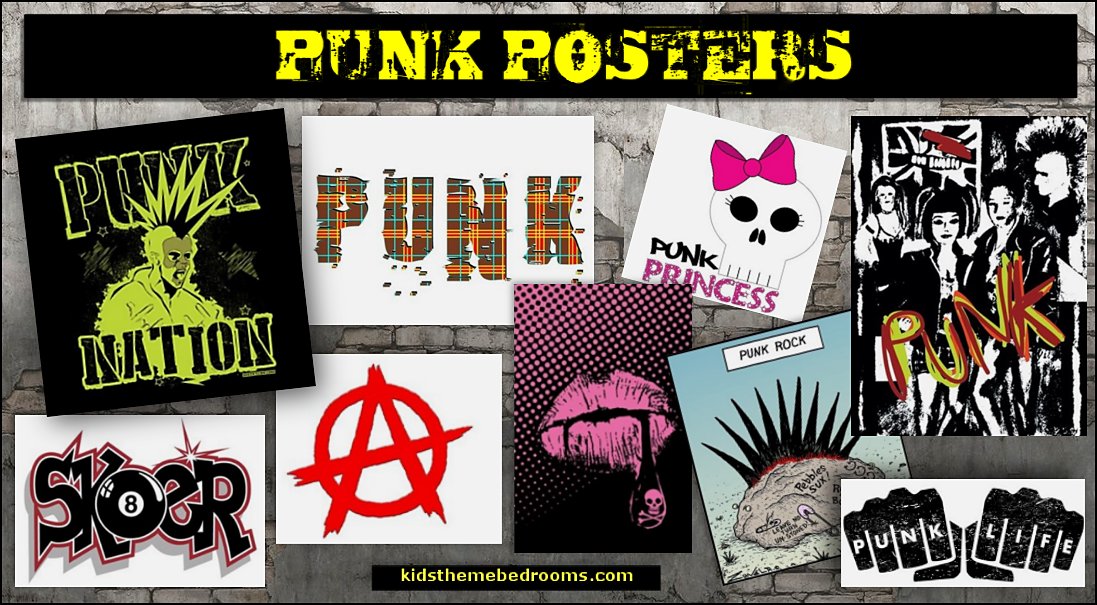 punk posters -punk rock posters - punk bedroom wall art - punk room decor - Punk Rock Posters  - Punk Rock music fashion art and design  Sk8ter Skateboarding Posters Anarchy Symbol Red Posters - Pink Poison Kiss Posters - punk princess Posters - Punknation Posters - Punk Poster - Punk Rock Girl Posters - 