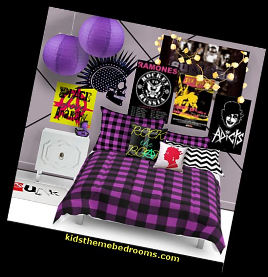 punk rocker bedroom ideas punk rock bedroom decor purple