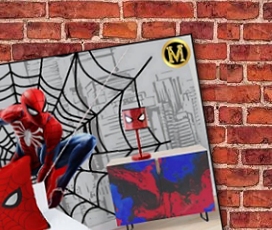 Spiderman wallpaper mural   spiderman bedding   Spiderman table lamps