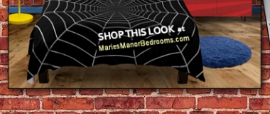 Spider Web Bedding  POP ART COMIC ART Credenza   