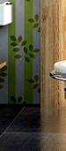 Green Leaf Peel and Stick Wallpaper Stripe decorating with stripes Striped home decor Striped walls