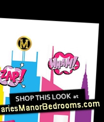 City skyline wall decals  Superhero Fabric Wall Decals for Girls  Kapow Boom Zap Bam Wall Decals   Superhero GIRL city wall decal stickers    