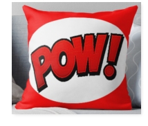 Pow throw pillows  Comic Pillows  Cartoon Throw Pillows  Speech Throw Pillows  Superhero Throw Pillows 