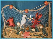 Hang your mounted fish and your extra lures or sea shells on it and make a great nautical display on your wall. Mom hang four corners on ceiling and put all the kid's balls or stuffed animals in it . Nice in a child's room as well. A great gift for anyone who owns a boat or loves the sea!!!!! 