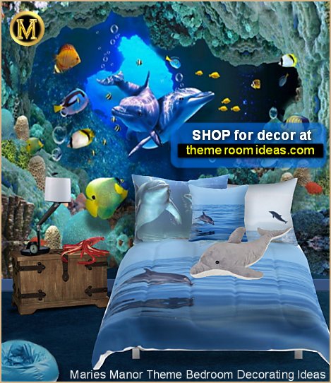 dolphin mural dolphins bedding dolphin bedroom underwater decorating