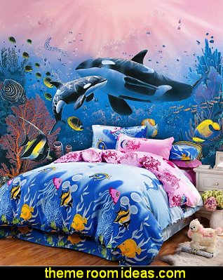 ocean fish bedding underwater mural