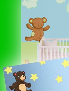 Teddy Bear Theme Baby Nursery Wall Mural