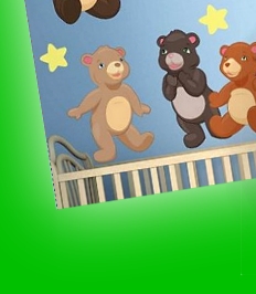 Teddy Bear Theme Baby Nursery Wall Mural